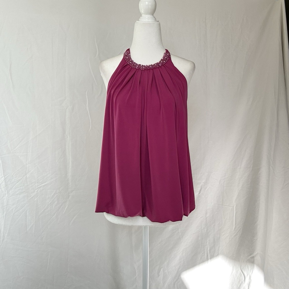 2000s Pink Beaded Halter Top Y2K Club Indie Sleaze Fairy